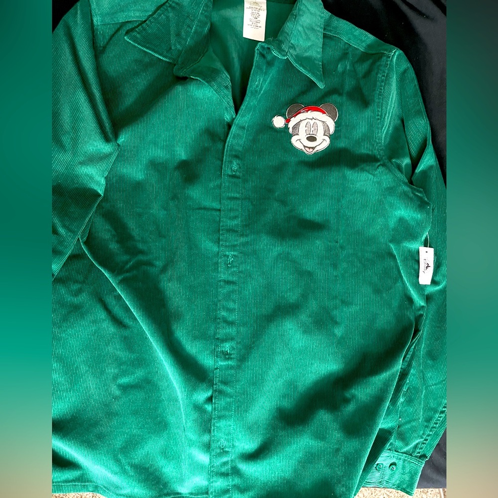 Disney Mickey Mouse Santa Corduroy Shirt